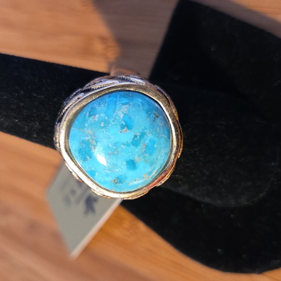 Studio Barse Turquoise Ring with Bronze Band 8 - Picture 4 of 8